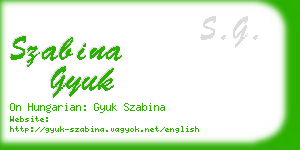 szabina gyuk business card